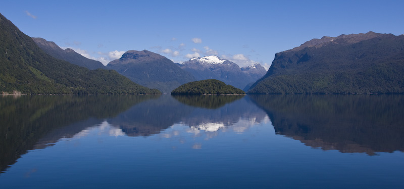 Mountains Reflected In Lake Te Anau